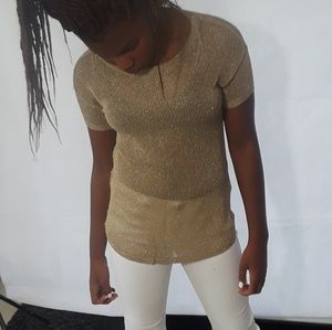 Micheal Kors gold mesh shirt